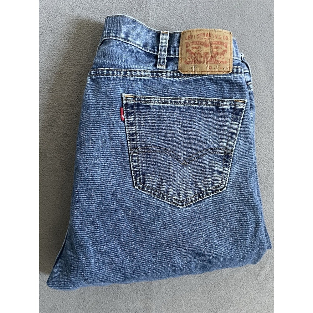Levi's Mens 505 Regular Fit Jeans Medium Wash Straight Leg Size 40x30